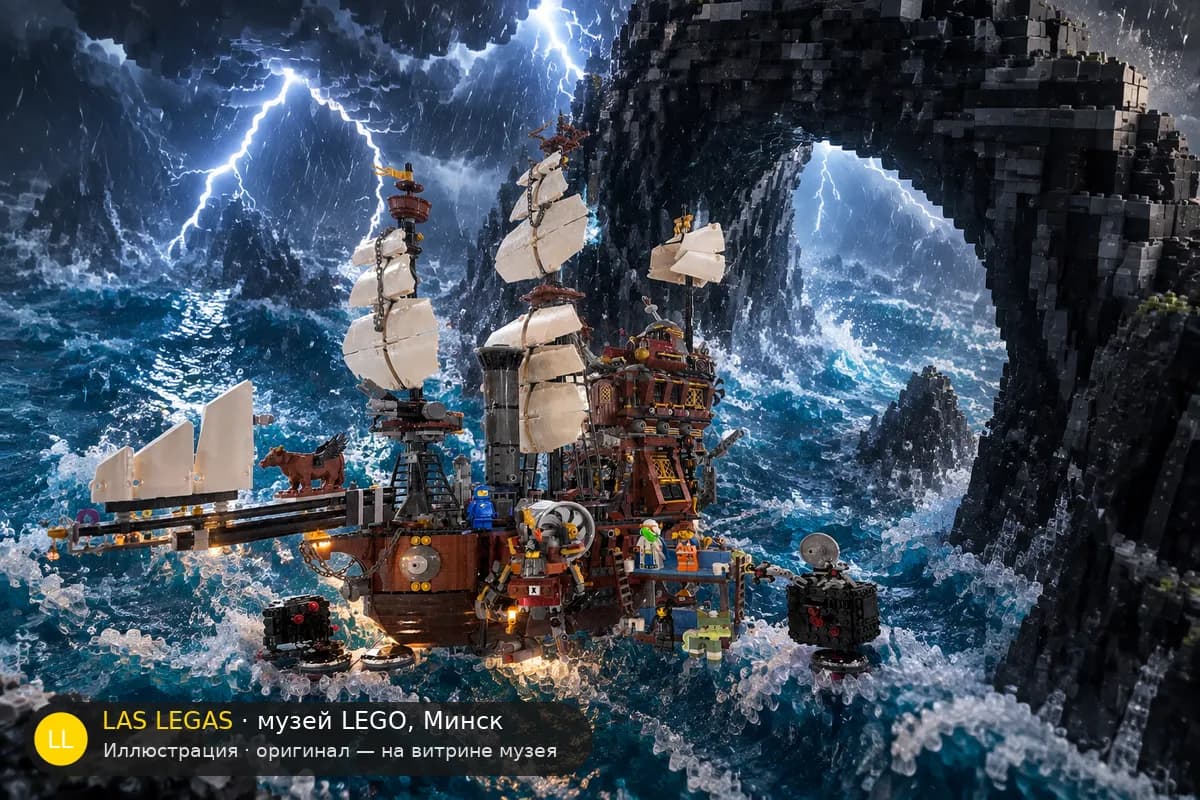 Иллюстрация: LEGO 70810 Морская корова Металлоборода в диораме своего сюжета