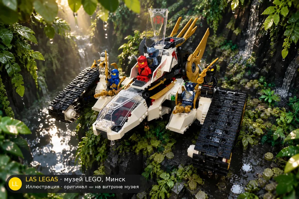 Иллюстрация: LEGO 71739 Ультра Соник Рейдер в диораме своего сюжета