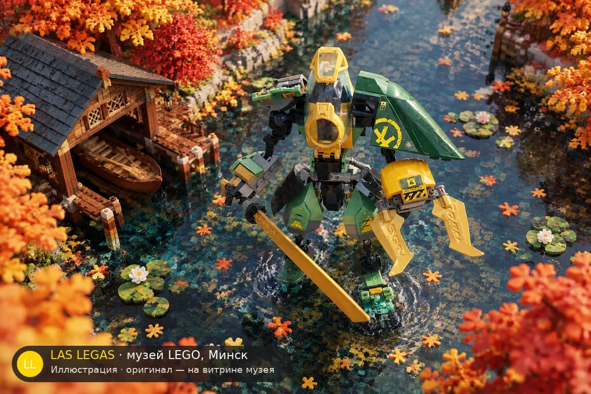 Иллюстрация: LEGO 71750 Гидромех Ллойда в диораме своего сюжета