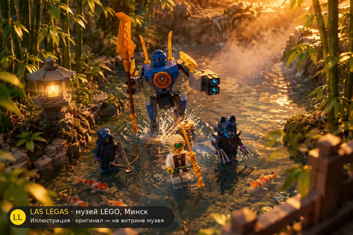 Иллюстрация: LEGO 71805 Боевой набор механического Джея в диораме своего сюжета