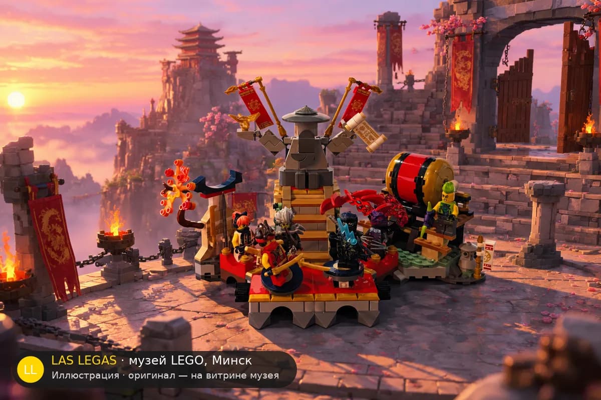 Иллюстрация: LEGO 71818 Турнирная боевая арена в диораме своего сюжета