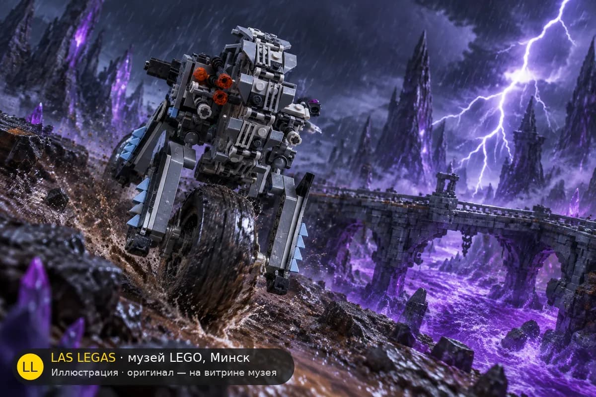 Иллюстрация: LEGO 75040 Колесо генерала Гривуса в диораме своего сюжета