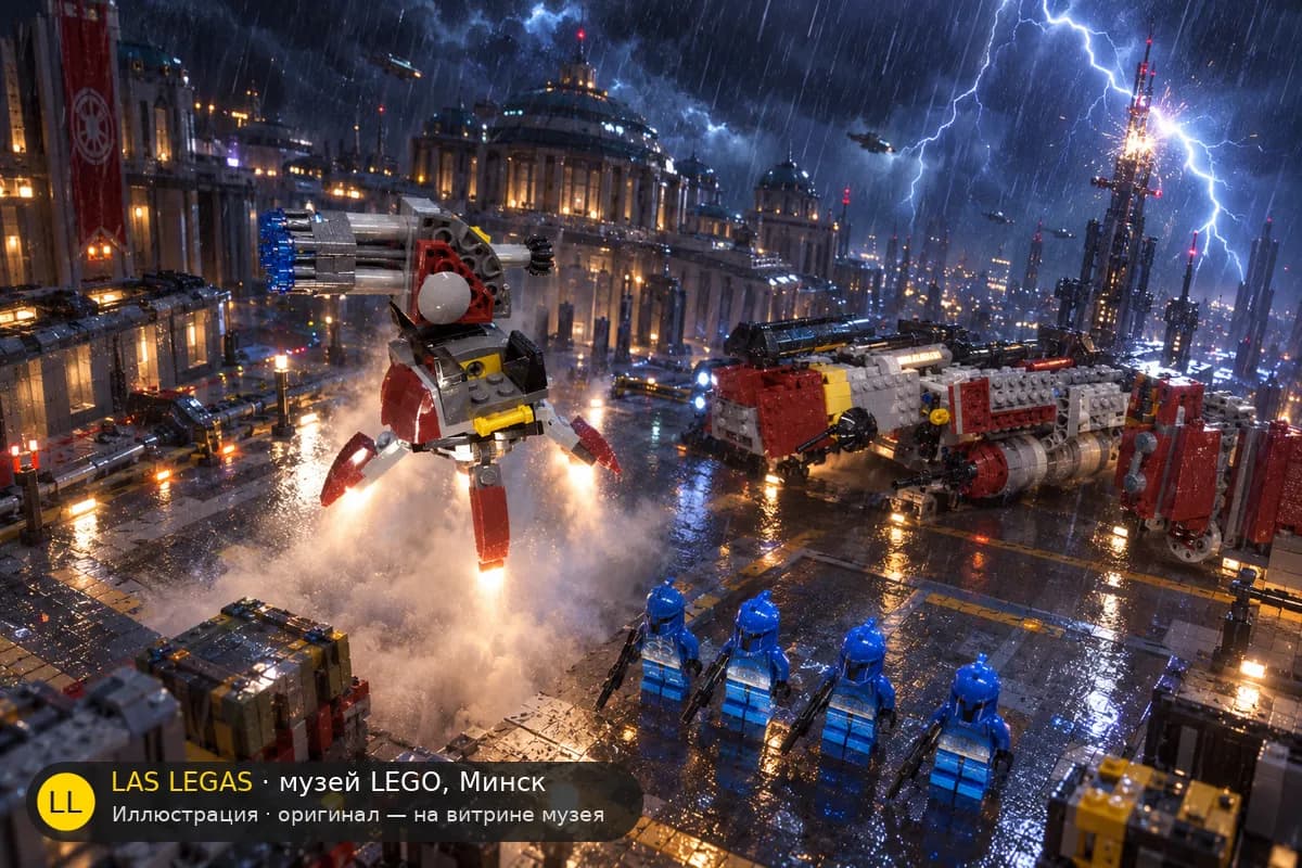 Иллюстрация: LEGO 75088 Сенатские коммандос в диораме своего сюжета