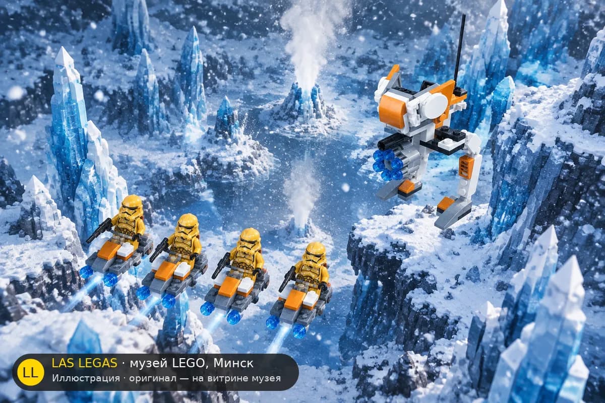 Иллюстрация: LEGO 75089 Геонозианские солдаты в диораме своего сюжета