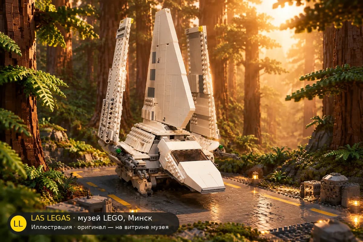 Иллюстрация: LEGO 75094 Имперский шаттл «Тидириум» в диораме своего сюжета