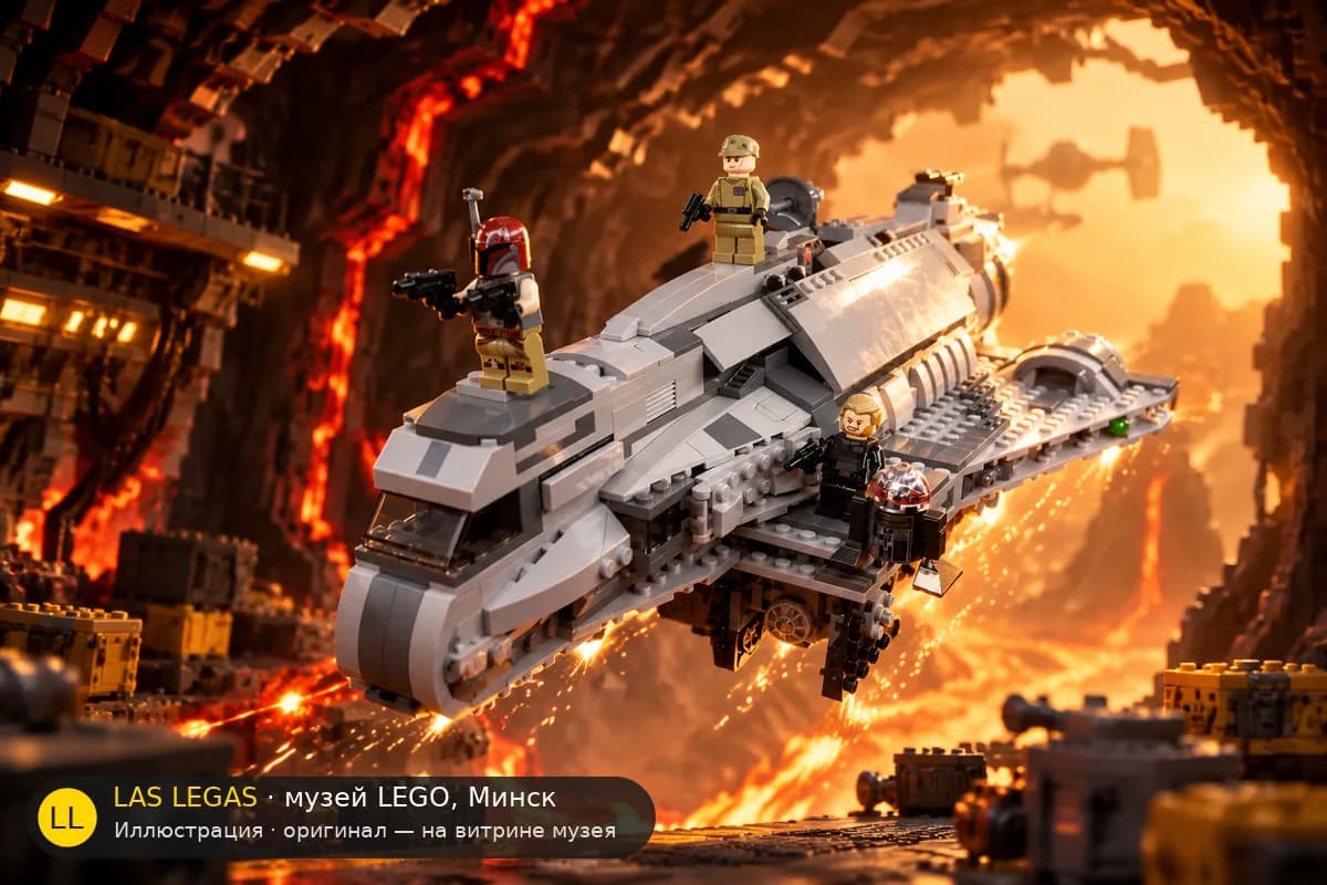 Иллюстрация: LEGO 75106 Имперский десантный корабль в диораме своего сюжета