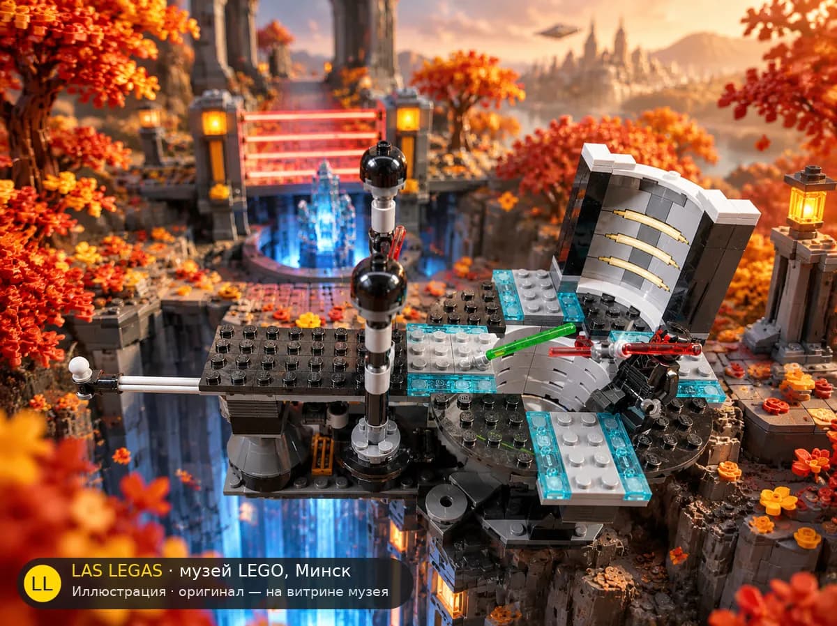 Иллюстрация: LEGO 75169 Поединок на Набу в диораме своего сюжета