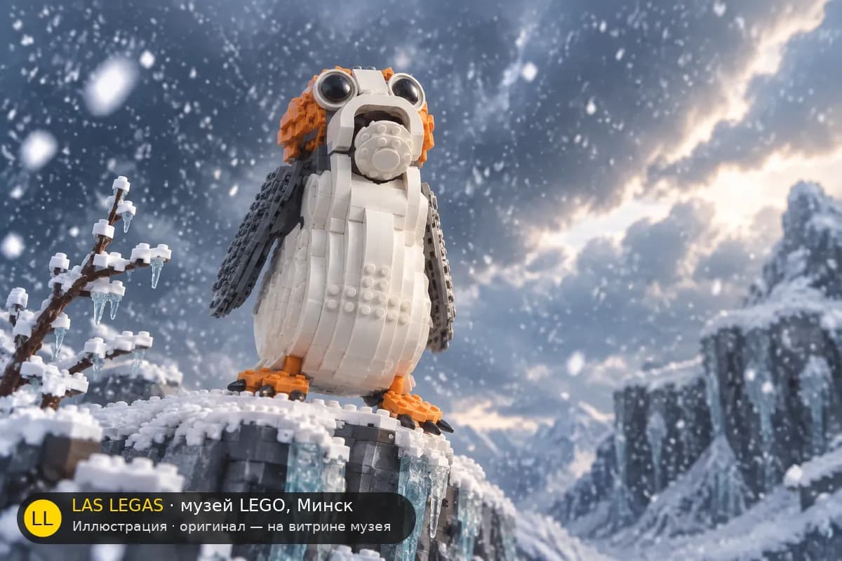 Иллюстрация: LEGO 75230 Порг в диораме своего сюжета