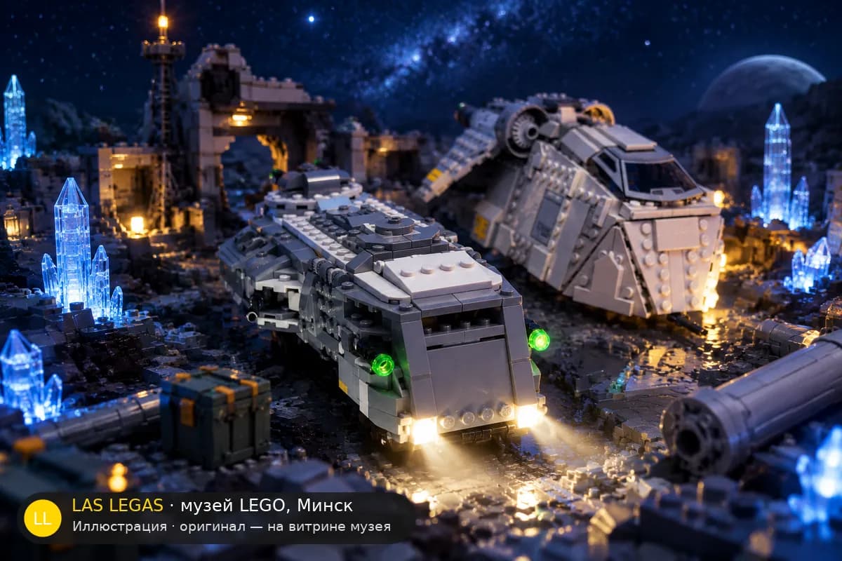 Иллюстрация: LEGO 75311 Имперский бронированный мародёр в диораме своего сюжета