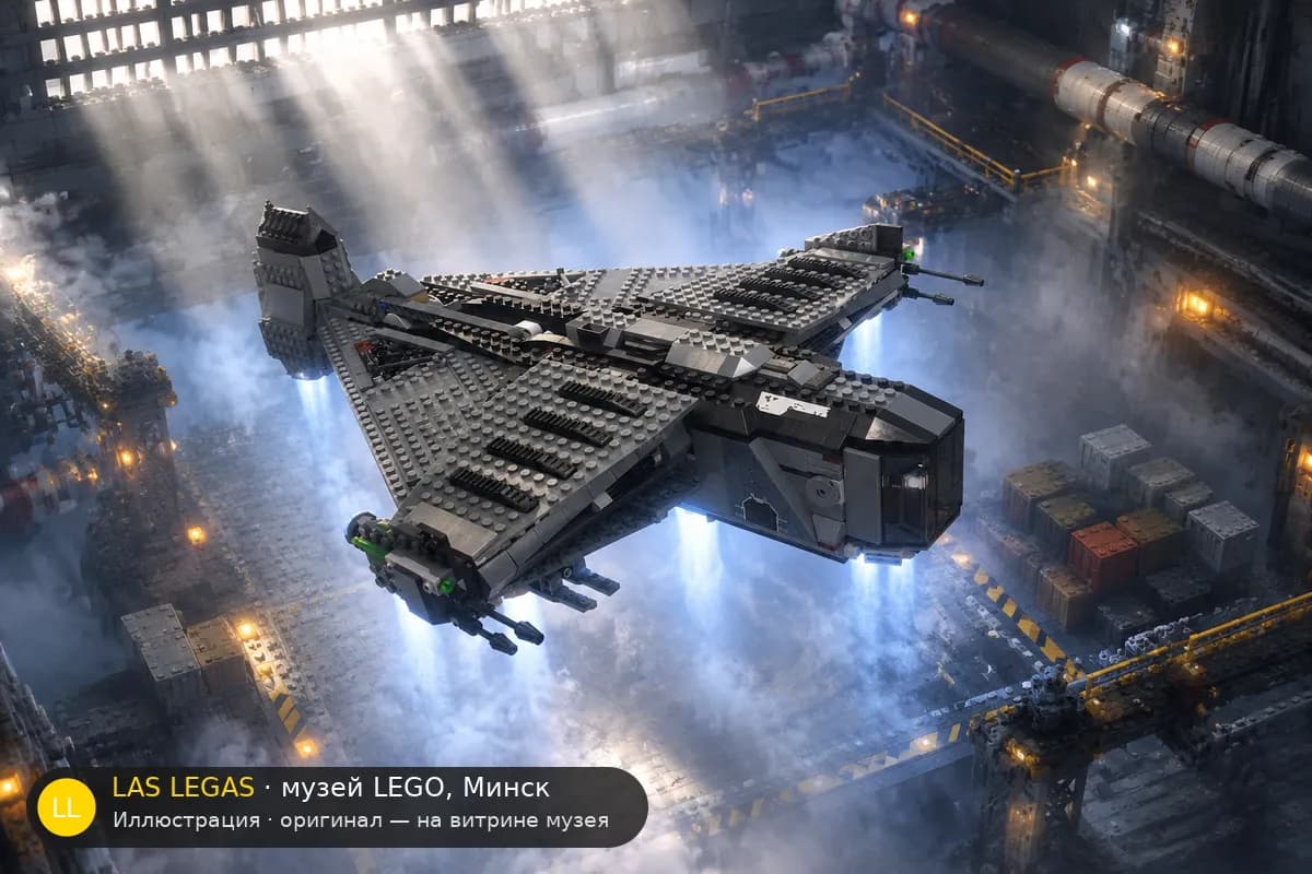 Иллюстрация: LEGO 75323 The Justifier в диораме своего сюжета