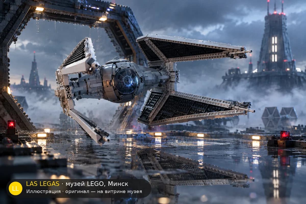 Иллюстрация: LEGO 75382 Имперский TIE-перехватчик в диораме своего сюжета