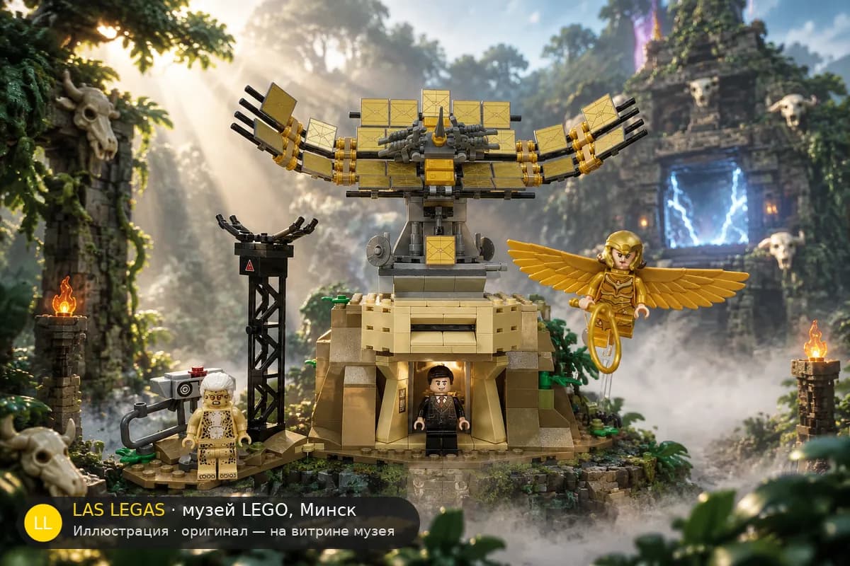 Иллюстрация: LEGO 76157 Чудо-женщина против Гепарды в диораме своего сюжета