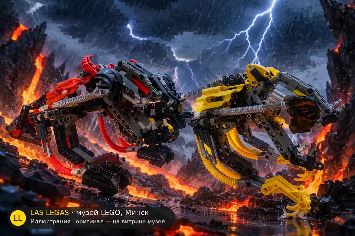 Иллюстрация: LEGO 8538 Муака и Кане-ра в диораме своего сюжета