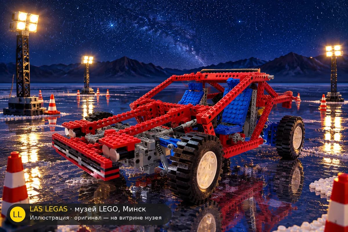 Иллюстрация: LEGO 8865 Тестовая машина в диораме своего сюжета