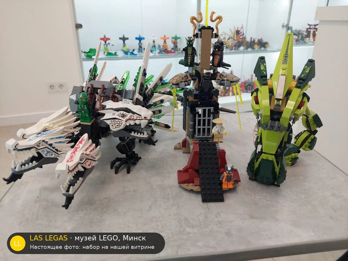 LEGO 9450 Эпическая битва с драконом (Epic Dragon Battle) на витрине музея Las Legas