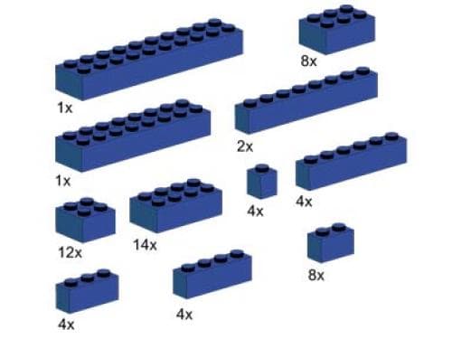 LEGO 10009 Assorted Blue Bricks