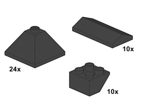 LEGO 10053 Black Roof Tiles