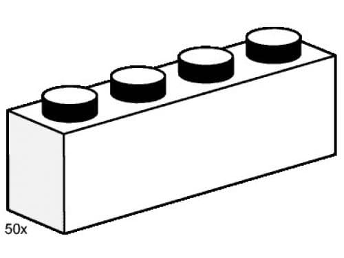 LEGO 3470 1x4 White Bricks
