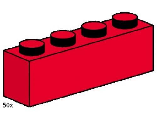 LEGO 3472 1x4 Red Bricks