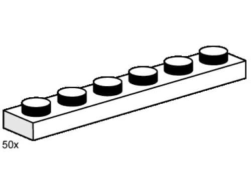 LEGO 3487 1x6 White Plates