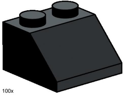 LEGO 3495 2x2 Roof Tiles Steep Sloped Black
