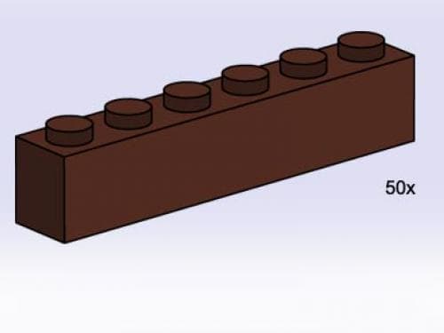 LEGO 3752 1x6 Brown Bricks
