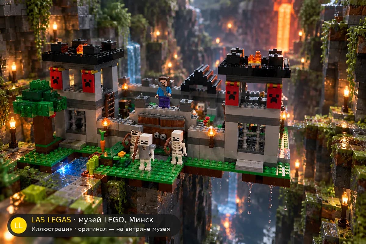 Иллюстрация: LEGO 21127 Крепость в диораме своего сюжета