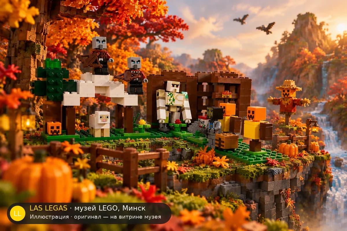 Иллюстрация: LEGO 21159 Аванпост разбойников в диораме своего сюжета