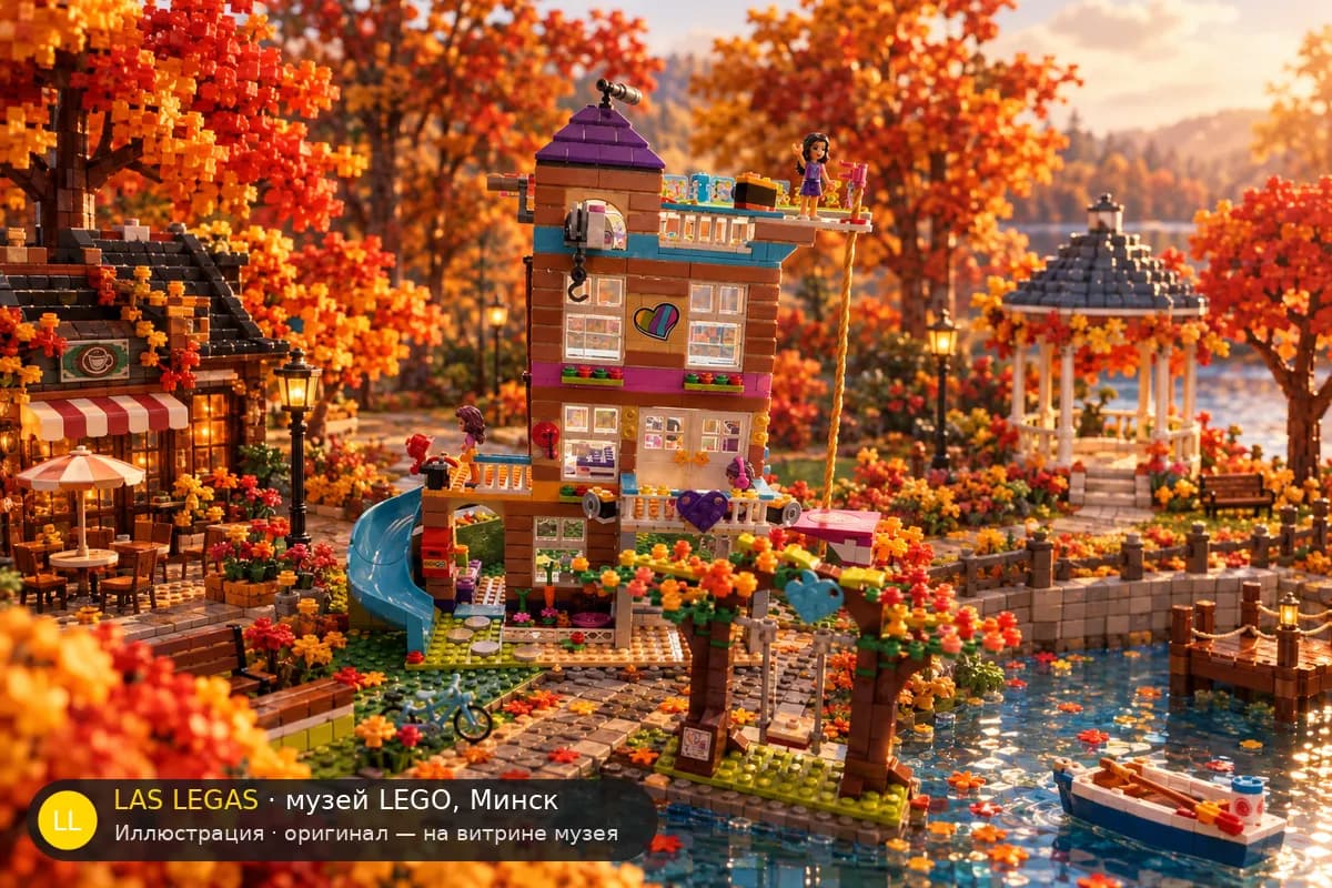 Иллюстрация: LEGO 41340 Дом дружбы в диораме своего сюжета
