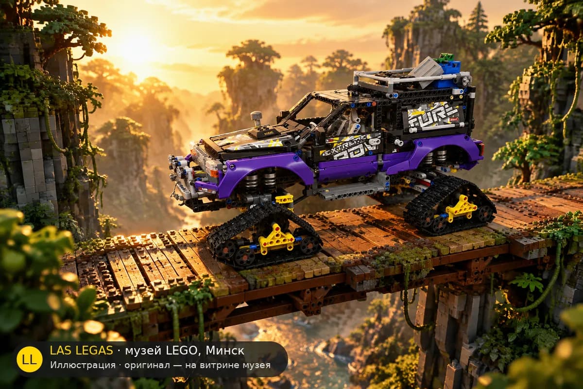 Иллюстрация: LEGO 42069 Экстремальное приключение в диораме своего сюжета