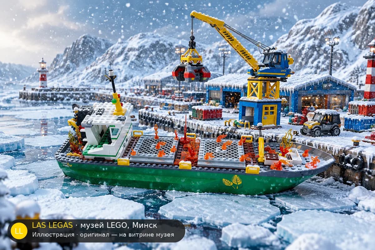 Иллюстрация: LEGO 4645 Порт в диораме своего сюжета