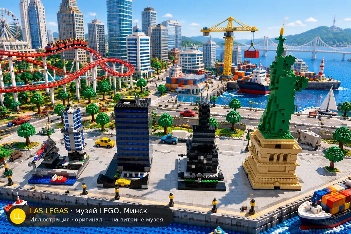 Иллюстрация: LEGO 5526 Скайлайн в диораме своего сюжета