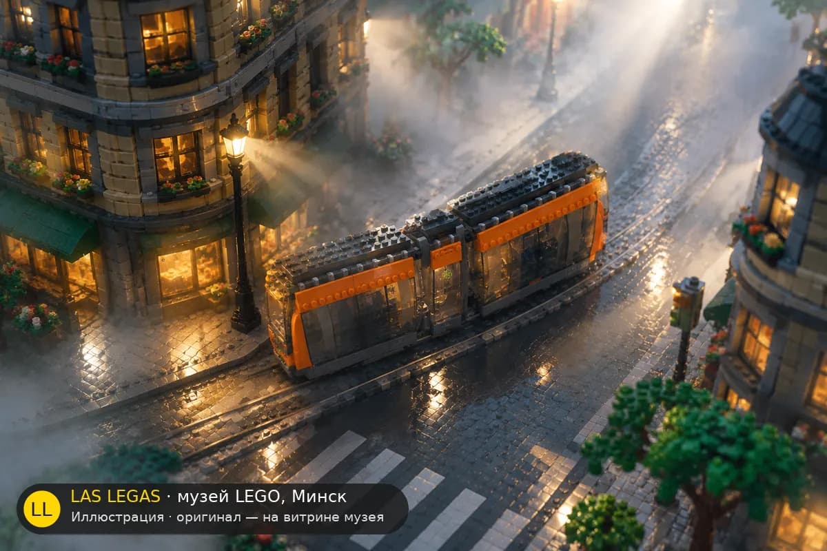 Иллюстрация: LEGO 60097 Городская площадь в диораме своего сюжета