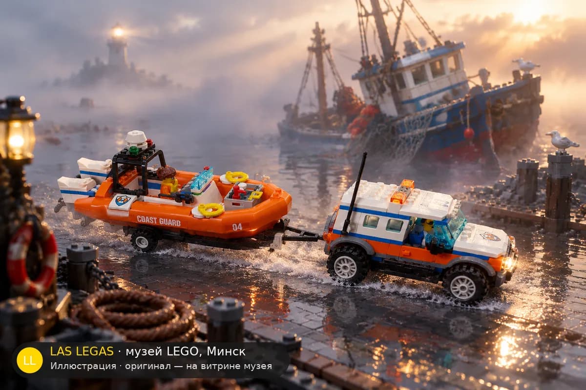 Иллюстрация: LEGO 60165 Спасательный вездеход 4x4 в диораме своего сюжета
