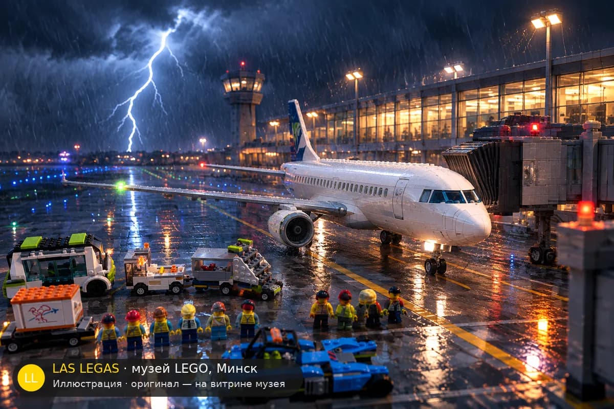 Иллюстрация: LEGO 60367 Пассажирский самолёт в диораме своего сюжета
