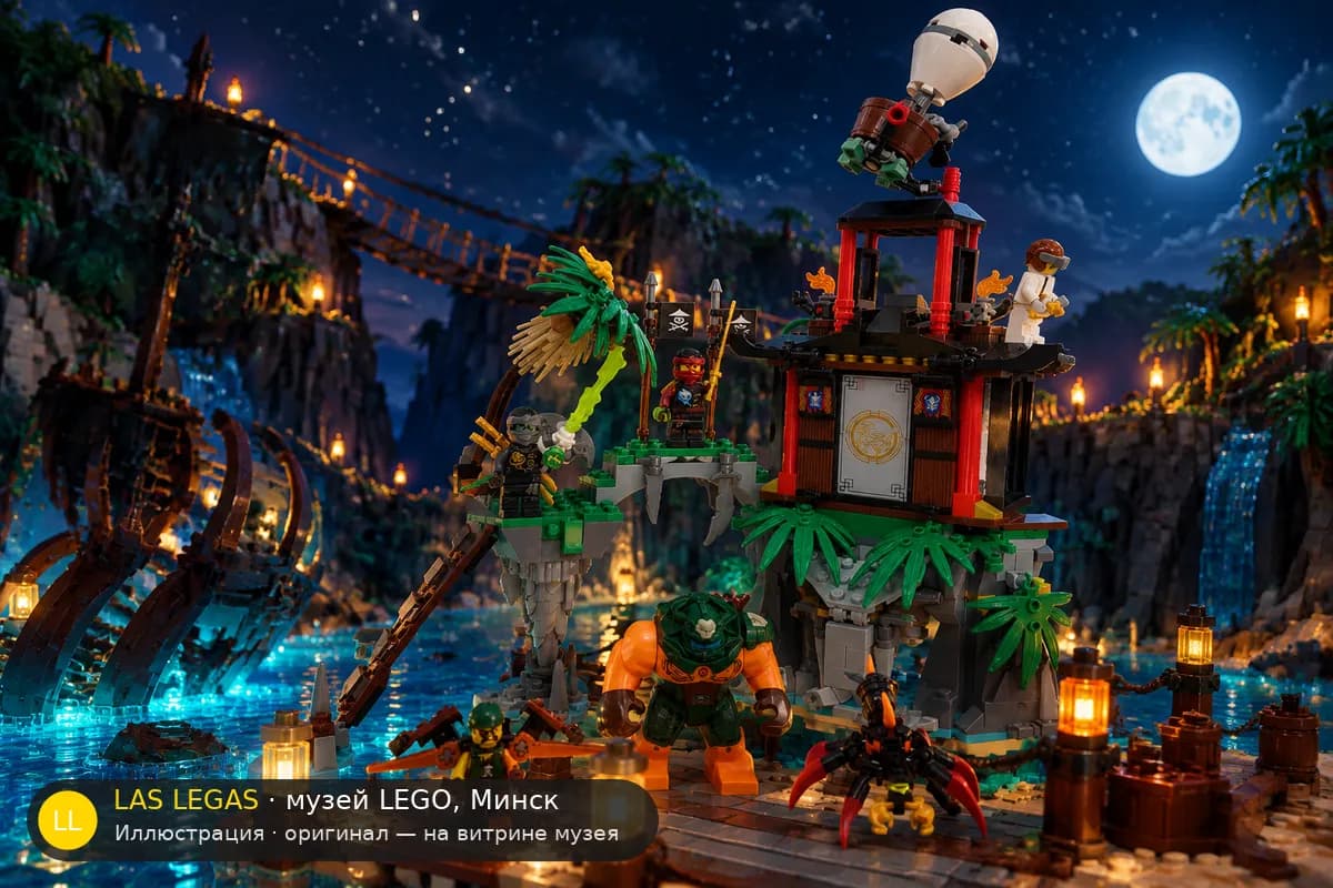 Иллюстрация: LEGO 70604 Остров Тигрицы в диораме своего сюжета