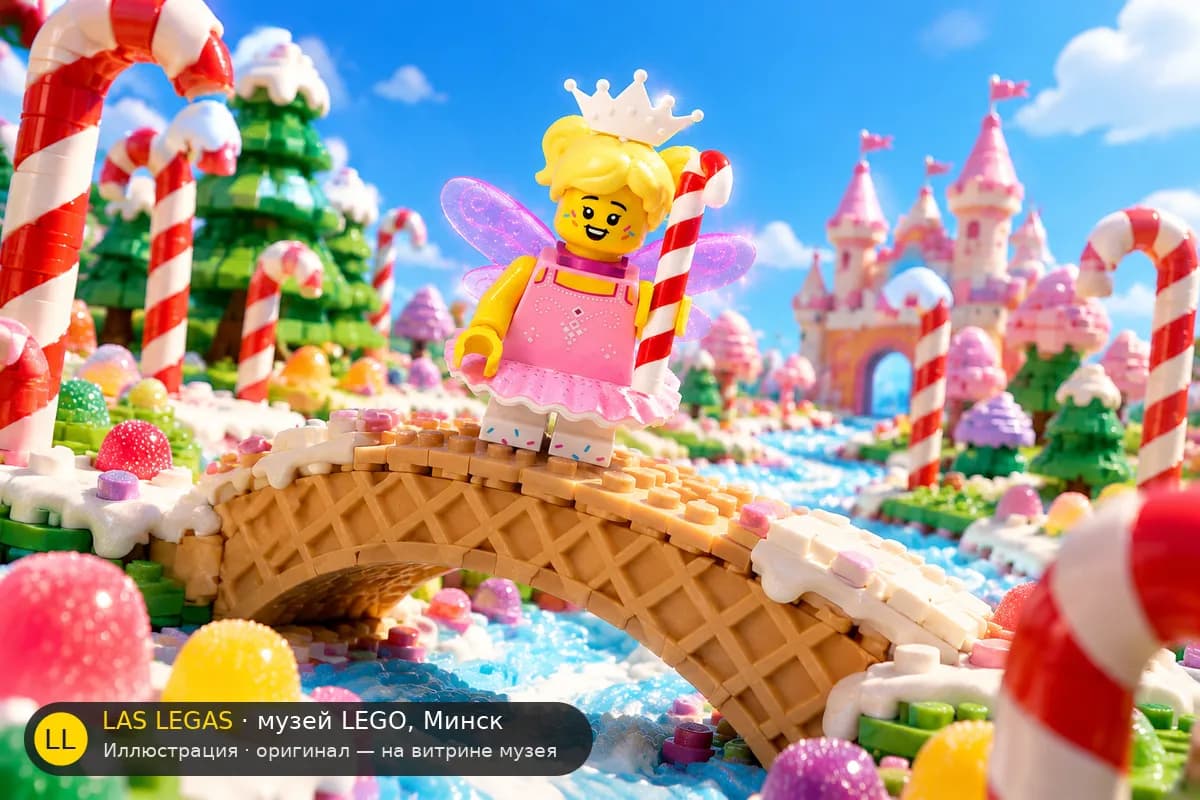Иллюстрация: LEGO 71034 Сахарная фея в диораме своего сюжета