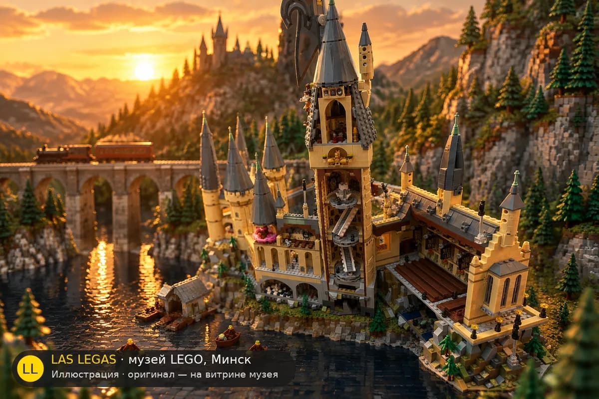 Иллюстрация: LEGO 71043 Хогвартс в диораме своего сюжета