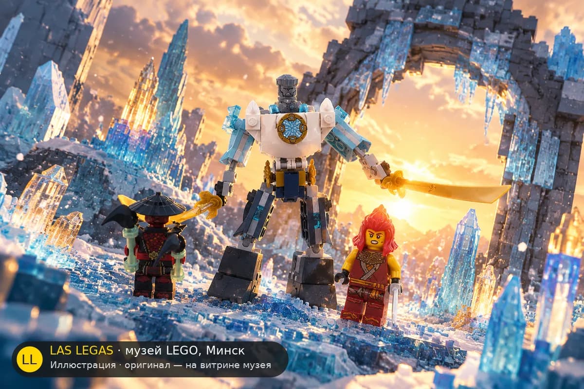 Иллюстрация: LEGO 71827 Боевой мех Зейна в диораме своего сюжета