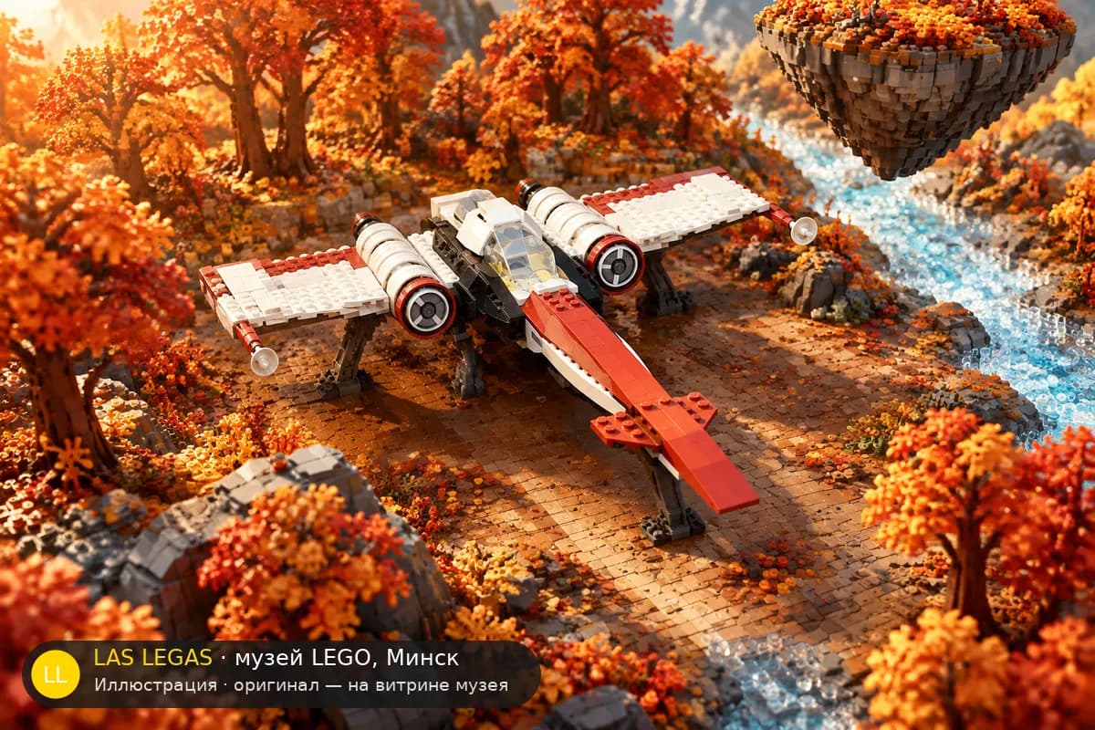 Иллюстрация: LEGO 75004 Z-95 Headhunter в диораме своего сюжета