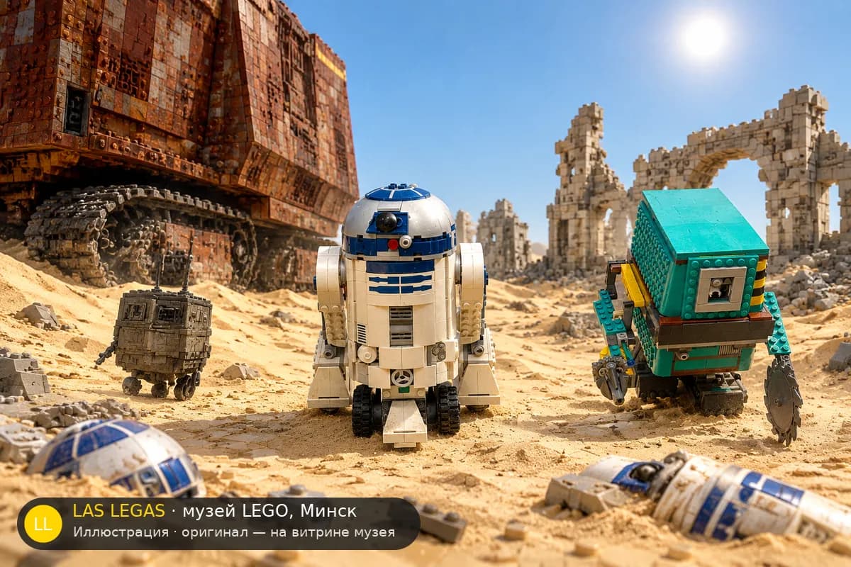 Иллюстрация: LEGO 75253 Дроид-командир в диораме своего сюжета