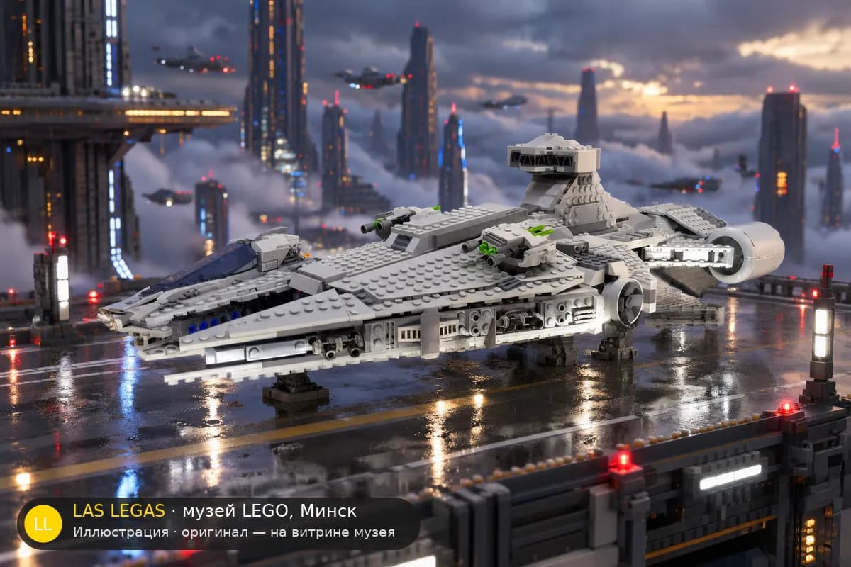 Иллюстрация: LEGO 75315 Имперский лёгкий крейсер в диораме своего сюжета