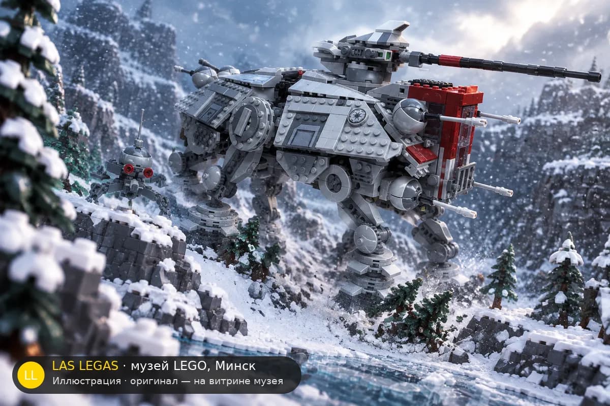 Иллюстрация: LEGO 75337 AT-TE Walker в диораме своего сюжета