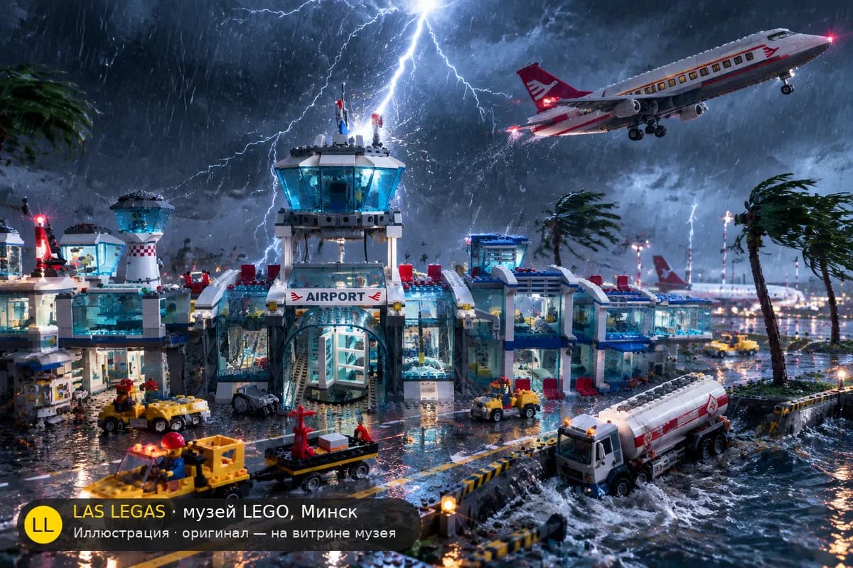 Иллюстрация: LEGO 7894 Аэропорт в диораме своего сюжета