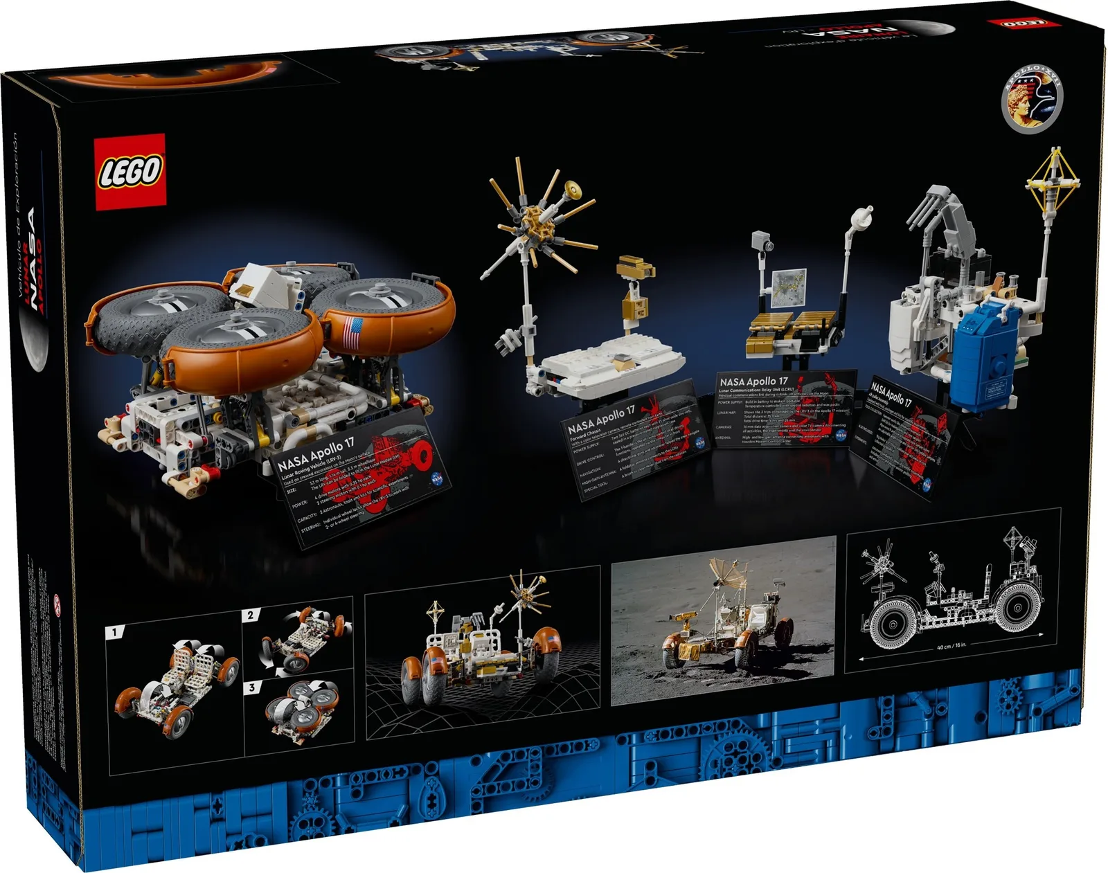 NASA Apollo Lunar Roving Vehicle 42182, серия Technic, 1913 деталей, 2024 год