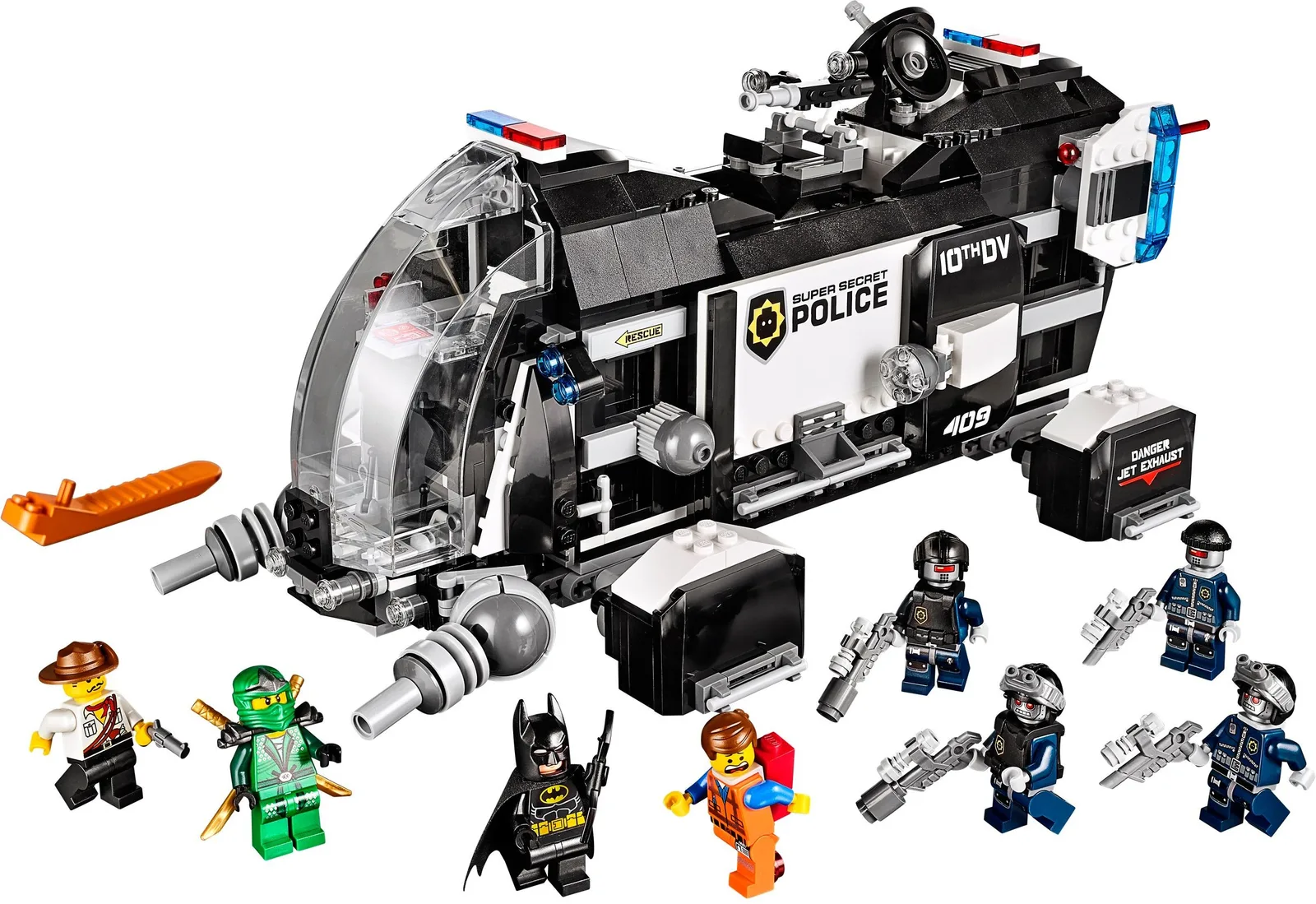 Super Secret Police Dropship 70815, серия The LEGO Movie, 854 детали, 2014 год