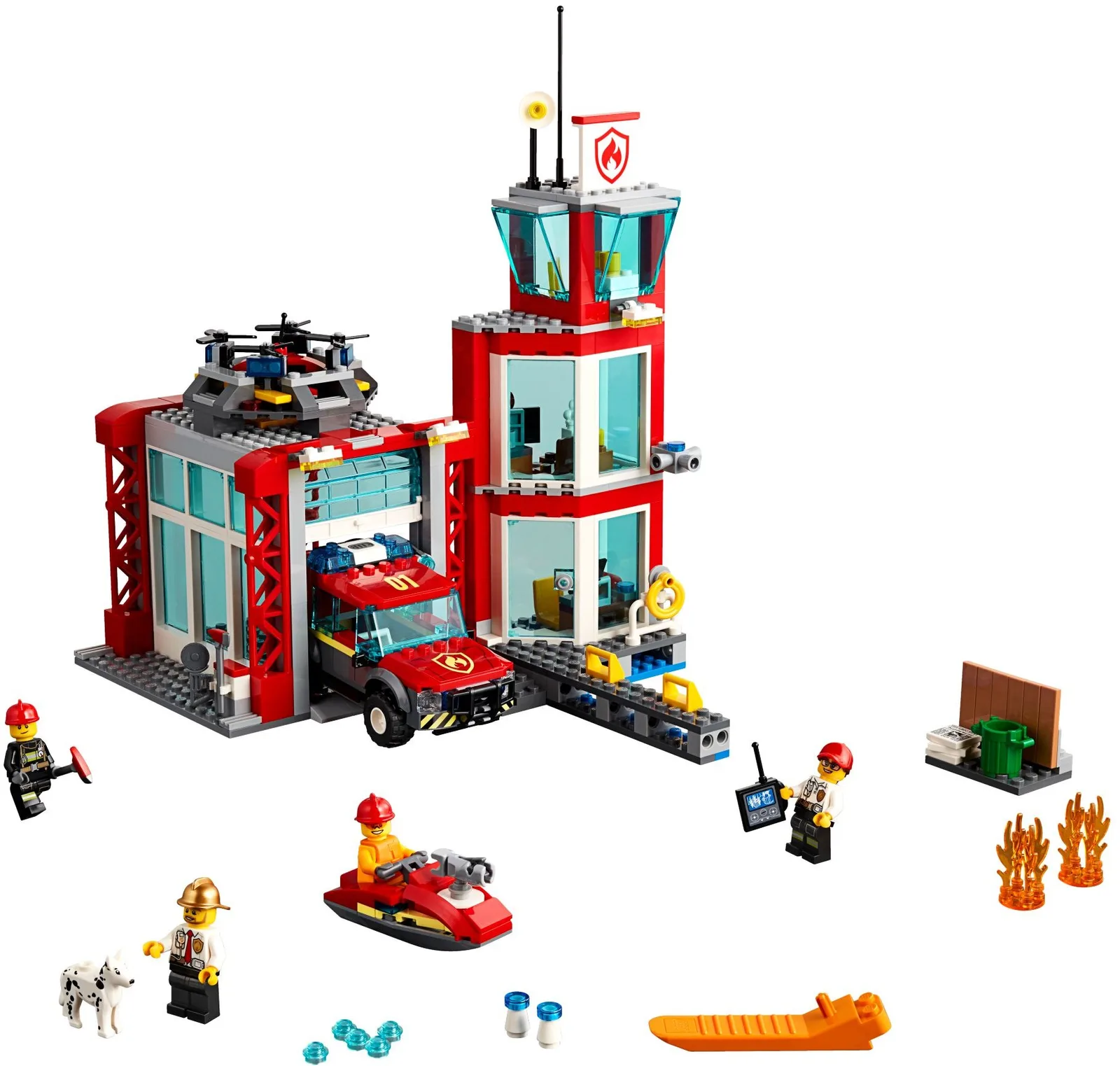 Fire Station 60215, серия City, 509 деталей, 2019 год
