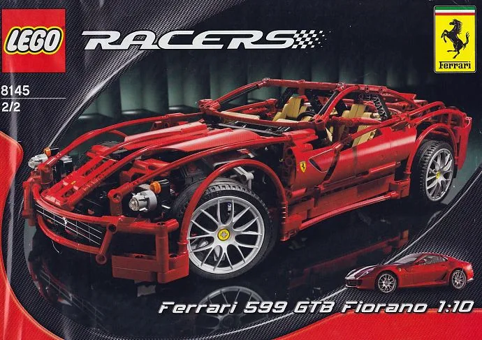Ferrari 599 GTB Fiorano 1:10 8145, серия Racers, 1327 деталей, 2007 год