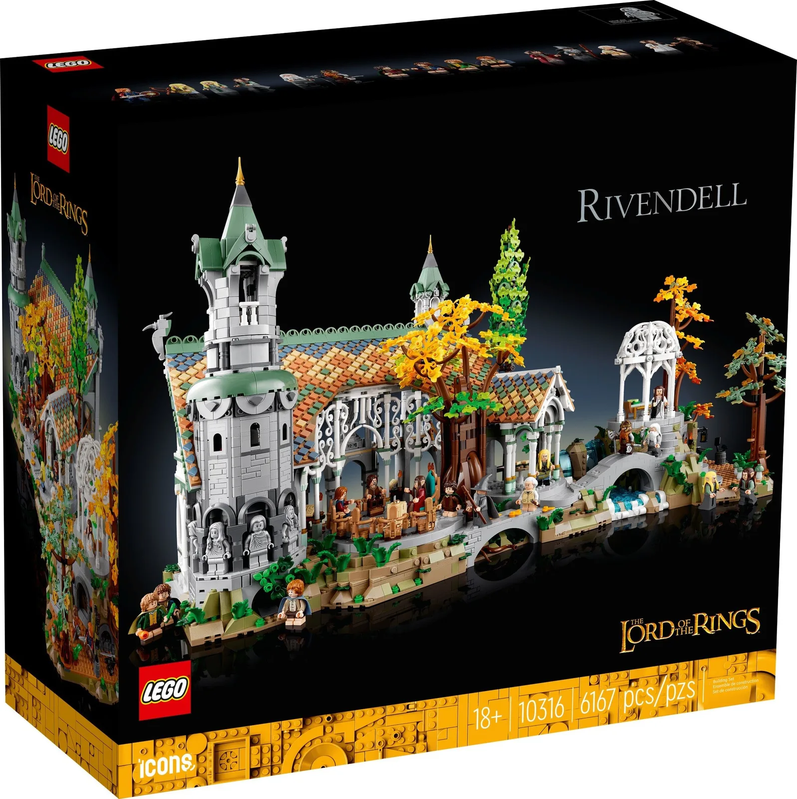 The Lord of the Rings: Rivendell 10316, серия Icons, 6167 деталей, 2023 год