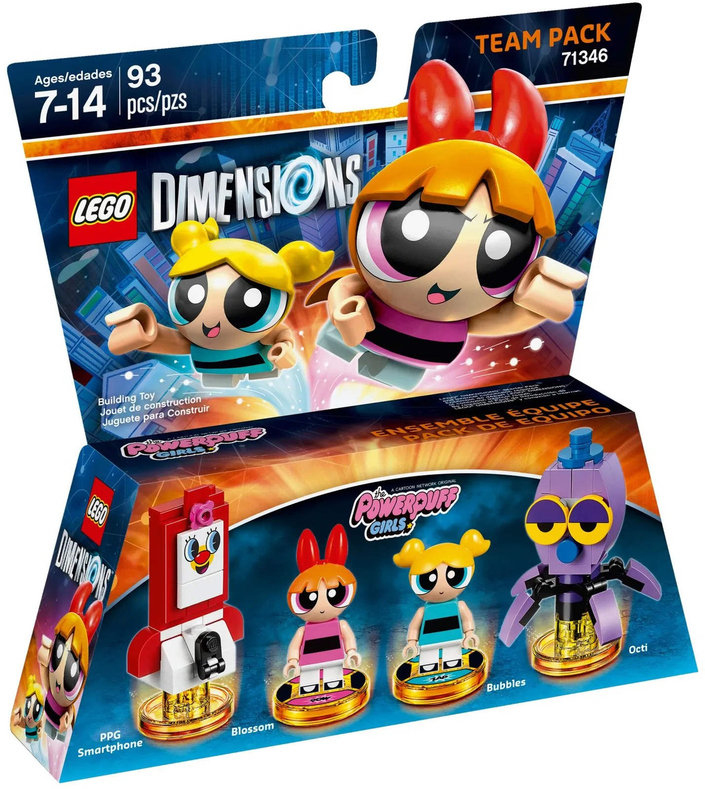 The Powerpuff Girls Team Pack 71346, серия Dimensions, 93 детали, 2017 год